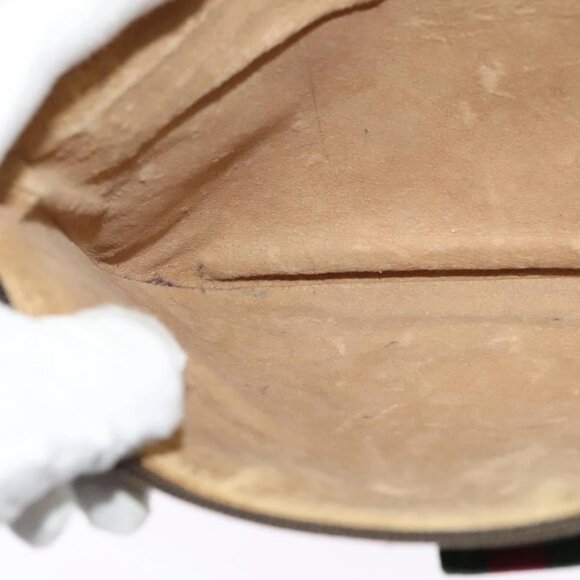 GUCCI GG Supreme Web Sherry Line Shoulder Bag PVC Beige 904 02 026 Auth bs27641 - Picture 13 of 16